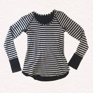 Long sleeve Lululemon striped shirt